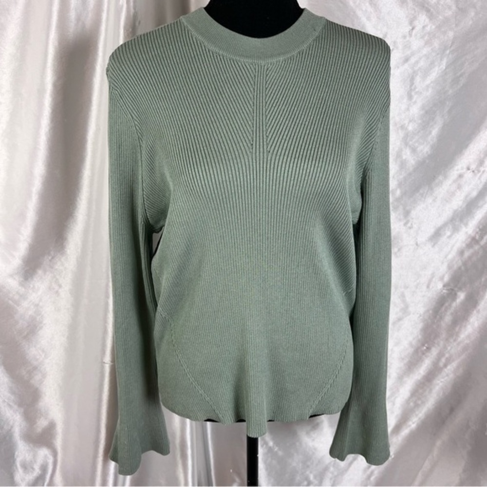 Future Collective Mint Green Crew Neck Flare Sleeve Sweater Trendy XXL